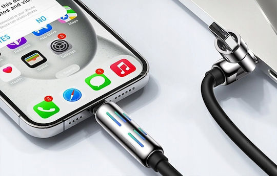 BlitzWolf Regular USB to Type-C / Lightning Cable Γκρι 1.2m (640H82) - Image 4