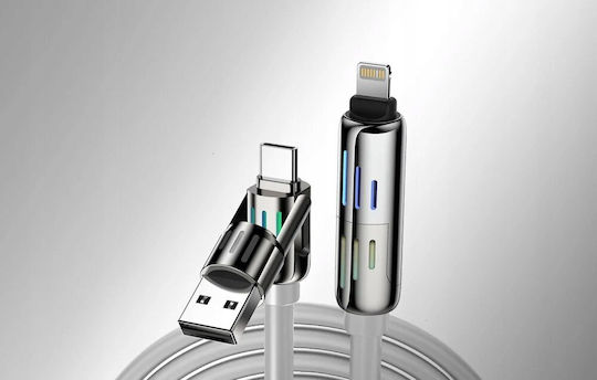 BlitzWolf Regular USB to Type-C / Lightning Cable Γκρι 1.2m (640H82) - Image 6