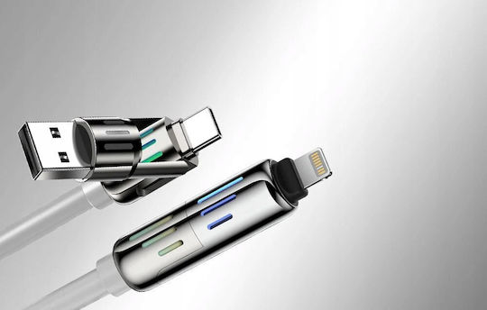 BlitzWolf Regular USB to Type-C / Lightning Cable Γκρι 1.2m (640H82) - Image 7