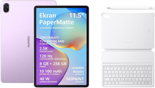 Huawei MatePad PaperMatte Edition 11.5" Tablet (8GB/256GB/US Keyboard & Stylus) Μωβ - Image 2