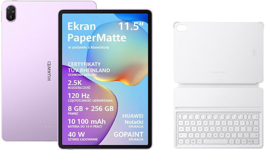 Huawei MatePad PaperMatte Edition 11.5" Tablet (8GB/256GB/US Keyboard) Μωβ - Image 3