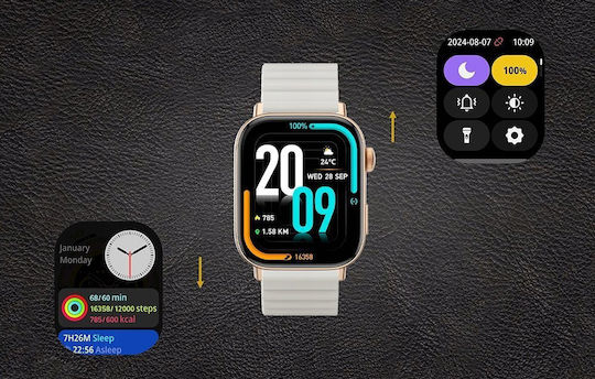 Colmi C8 Max Smartwatch με Παλμογράφο (Magnetic Bracelet Gold) - Image 8