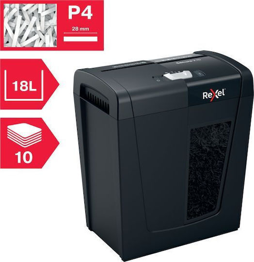 Rexel Καταστροφέας Εγγράφων Cross Cut 10 Φύλλων με Κάδο 18lt 2020124EU - Image 3