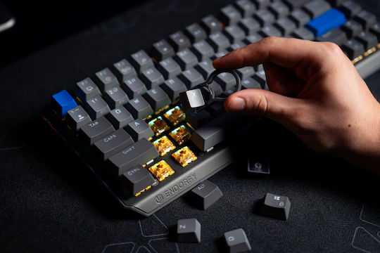Endorfy Thock V2 75% Wireless Ασύρματο Gaming Μηχανικό Πληκτρολόγιο 75% με Gateron Yellow διακόπτες και RGB φωτισμό (Αγγλικό US) Κίτρινο - Image 3