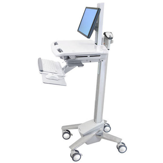 Ergotron StyleView Βάση Δαπέδου Οθόνης έως 24" με Ροδάκια Ασημί