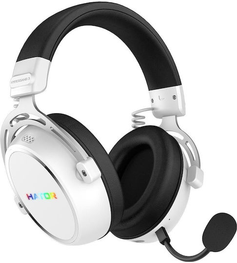 HATOR Hypergang 3 Ασύρματο Over Ear Gaming Headset με σύνδεση Bluetooth / USB Λευκό