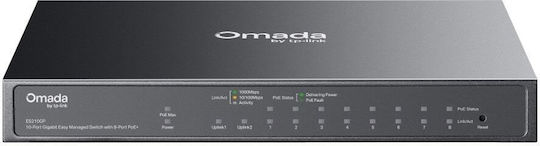 TP-LINK Omada ES210GP Combo v1 Managed L2 PoE+ Switch με 9 Θύρες Gigabit (1Gbps) Ethernet και 1 SFP Θύρα
