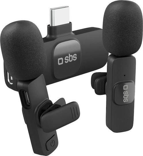 SBS TEKIT2MICTYCBTK Σετ Ασύρματο Μικρόφωνο με Bluetooth Πέτου, Clip On