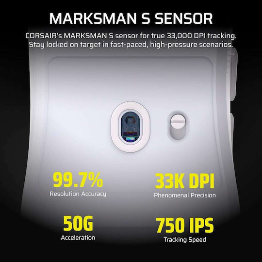 Corsair Sabre V2 Pro Ultralight Ασύρματο Gaming Ποντίκι Μαύρο - Image 4
