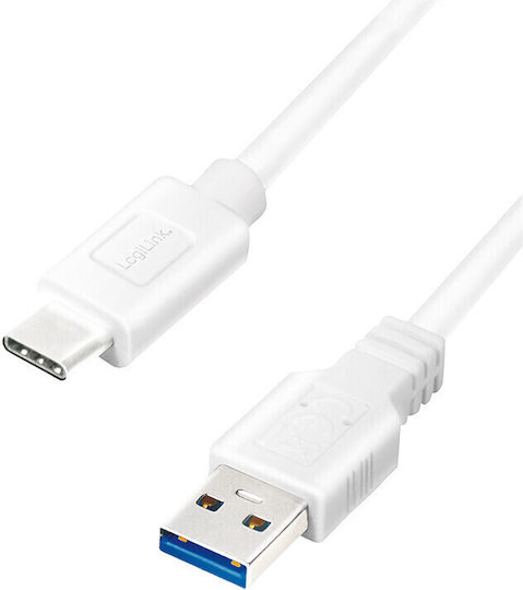 LogiLink USB 3.2 Cable USB-C male - USB-A 15W Λευκό 1.5m CU0175 - Image 2