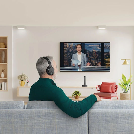 HAMA 00221848 Ασύρματα / Ενσύρματα Over Ear Ακουστικά με 16 ώρες Λειτουργίας Μαύρα - Image 2