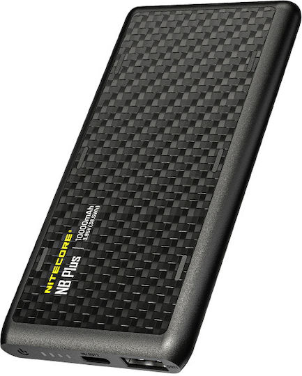 NiteCore NBplus Power Bank 10000mAh 22.5W με Θύρα USB-A και Θύρα USB-C Μαύρο - Image 3