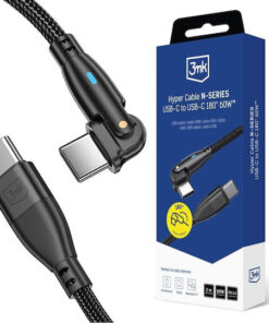 3MK USB 2.0 Cable USB-C male - USB-C 60W Μαύρο 2m