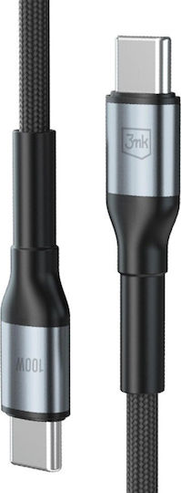 3MK USB 2.0 Cable USB-C male - USB-C 100W Μαύρο 2m - Image 2