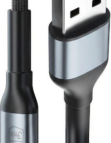 Alternative view of 3MK USB-A to Lightning Cable 12W Μαύρο 1m