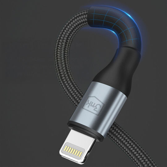 3MK USB-A to Lightning Cable 12W Μαύρο 1m - Image 3