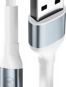 Alternative view of 3MK USB 2.0 Cable USB-C male - USB-A 18W Λευκό 1m