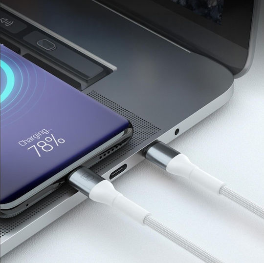 3MK USB 2.0 Cable USB-C male - USB-A 18W Λευκό 1m - Image 3