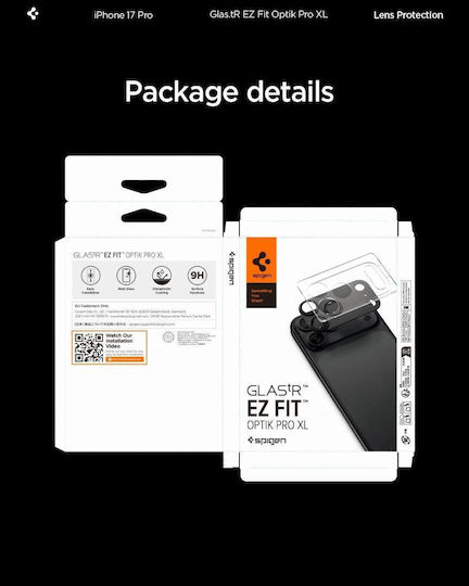 Spigen Glas.tr Optik Pro Προστασία Κάμερας Tempered Glass Πορτοκαλί για το iPhone 17 Pro AGL10645 - Image 2