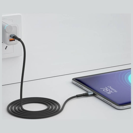3MK USB 2.0 Cable USB-C male - USB-C 100W Μαύρο 2m - Image 4