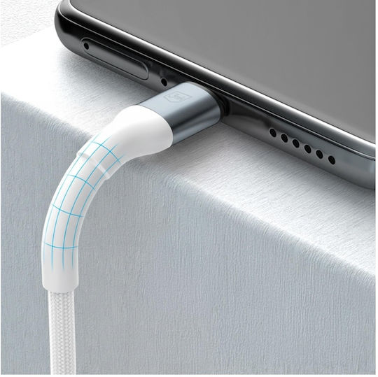 3MK USB 2.0 Cable USB-C male - USB-A 18W Λευκό 1m - Image 5