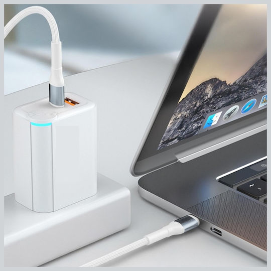 3MK USB 2.0 Cable USB-C male - USB-C 60W Λευκό 1m - Image 7