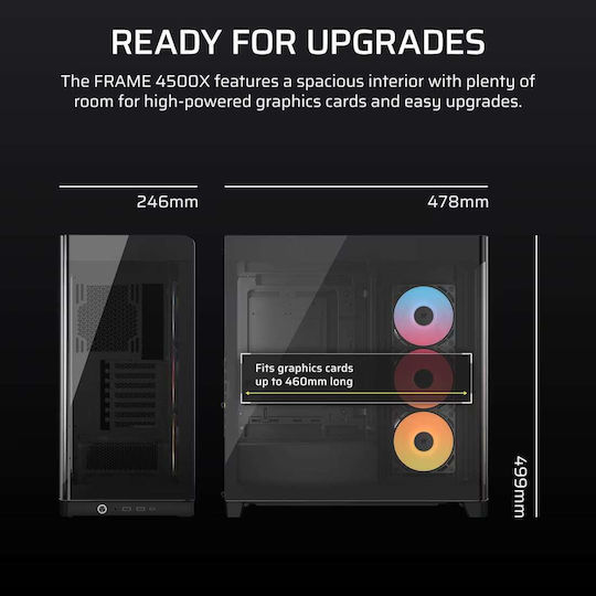 Corsair Frame 4500X RS-R ARGB Gaming Midi Tower Κουτί Υπολογιστή με Πλαϊνό Παράθυρο Μαύρο - Image 5