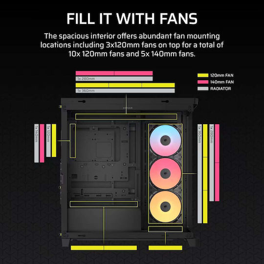 Corsair Frame 4500X RS-R ARGB Gaming Midi Tower Κουτί Υπολογιστή με Πλαϊνό Παράθυρο Μαύρο - Image 7