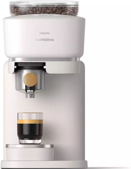 Philips Baristina Αυτόματη Μηχανή Espresso 1500W Πίεσης 16bar με Μύλο Άλεσης Λευκή - Image 3