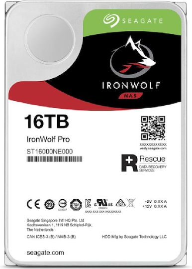 Seagate IronWolf Pro 16TB HDD Σκληρός Δίσκος 3.5" SATA III 7200rpm με 256MB Cache για NAS ST16000NT001 - Image 6