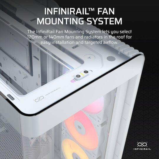 Corsair Frame 4500X RS-R ARGB Gaming Midi Tower Κουτί Υπολογιστή με Πλαϊνό Παράθυρο Λευκό - Image 9