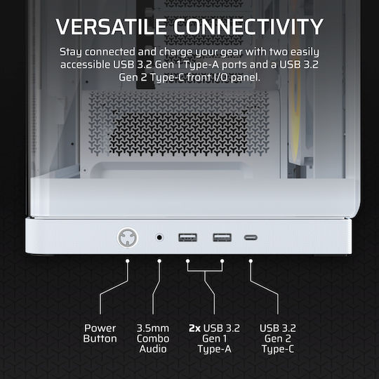 Corsair Frame 4500X RS-R ARGB Gaming Midi Tower Κουτί Υπολογιστή με Πλαϊνό Παράθυρο Λευκό - Image 12