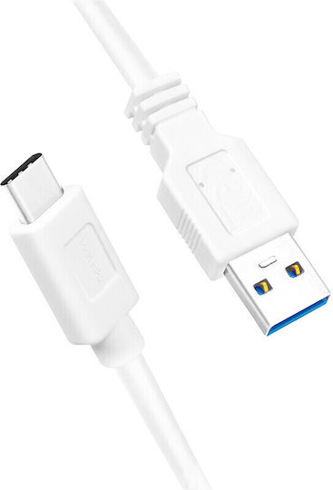 LogiLink USB 3.2 Cable USB-C male - USB-A 15W Λευκό 0.5m CU0173 - Image 3