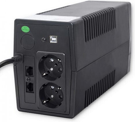Qoltec 53979 Mini UPS Line-Interactive 850VA 480W με 2 Schuko Πρίζες - Image 2