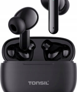 Tonsil T50BT In-ear Bluetooth Handsfree Ακουστικά με Θήκη Φόρτισης Μαύρα