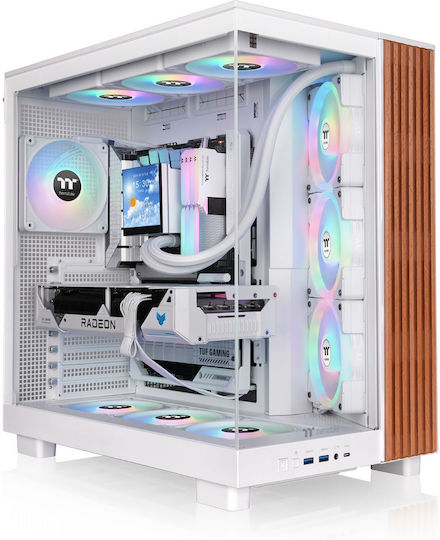 Thermaltake View 380 XL WS ARGB Gaming Midi Tower Κουτί Υπολογιστή με Πλαϊνό Παράθυρο Snow