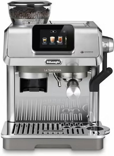 De'Longhi Αυτόματη Μηχανή Espresso Πίεσης 15bar με Μύλο Άλεσης Ασημί EC9455.M - Image 2