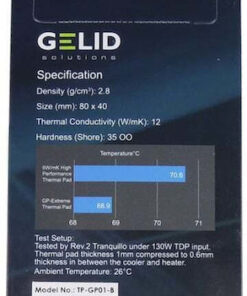 Alternative view of Gelid Solutions GP-Extreme Thermal Pad 80x40x1mm – 12W/mk Γκρι