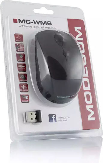 Modecom MC-WM6 Ασύρματο Ποντίκι Μαύρο - Image 3