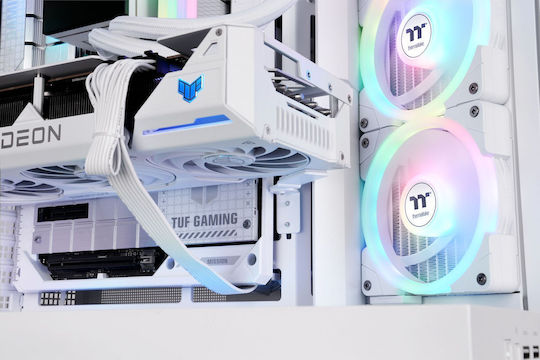 Thermaltake View 380 XL WS ARGB Gaming Midi Tower Κουτί Υπολογιστή με Πλαϊνό Παράθυρο Snow - Image 5