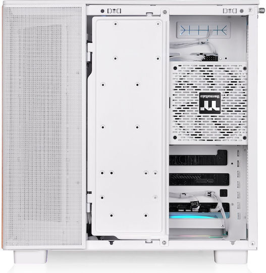 Thermaltake View 380 XL WS ARGB Gaming Midi Tower Κουτί Υπολογιστή με Πλαϊνό Παράθυρο Snow - Image 3