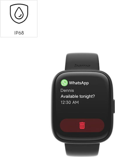 HAMA 4000 46mm Smartwatch με Παλμογράφο (Μαύρο) - Image 5