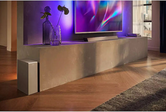 Philips TAB8505 Soundbar 2.1 Bluetooth, HDMI και Wi-Fi 200W με Ασύρματο Subwoofer και Τηλεχειριστήριο Ασημί - Image 5
