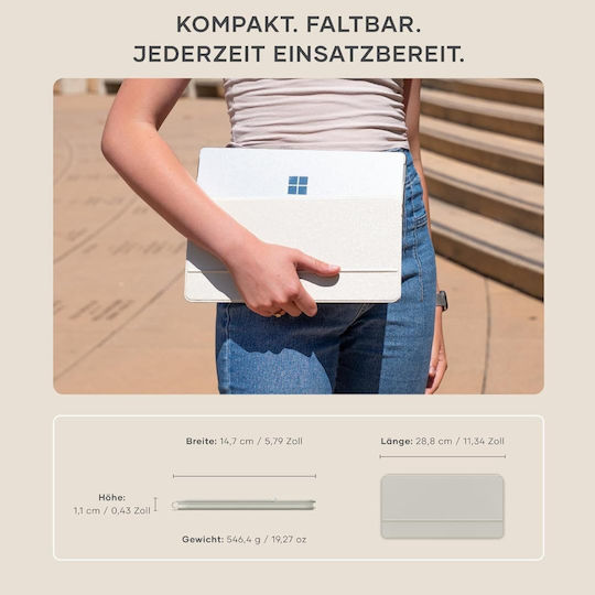 Satechi Ασύρματο Bluetooth Πληκτρολόγιο για Tablet Αγγλικό US Μπεζ - Image 6