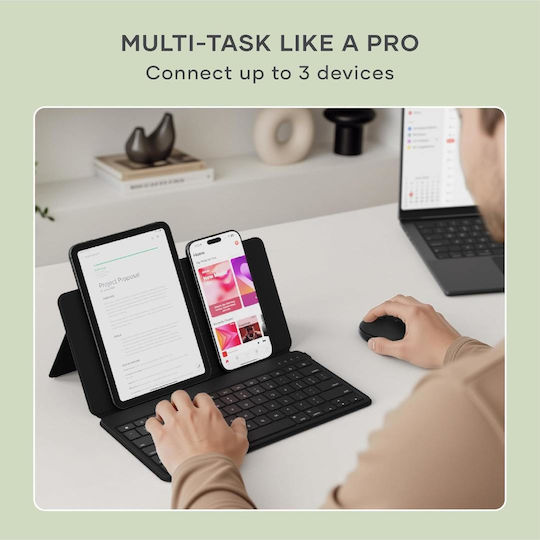 Satechi Ασύρματο Bluetooth Πληκτρολόγιο για Tablet Αγγλικό US Μπεζ - Image 9