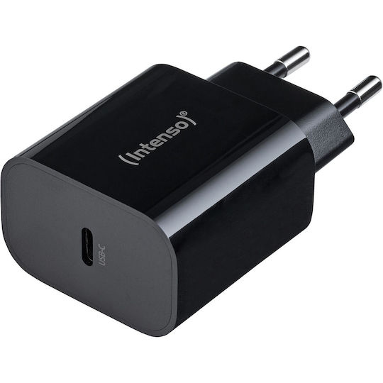 Intenso Φορτιστής Χωρίς Καλώδιο με Θύρα USB-C 20W Μαύρος (W20C)
