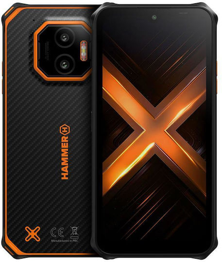 Hammer Energy X2 5G Dual SIM (8/256GB) Ανθεκτικό Smartphone Μαύρο-Πορτοκαλί