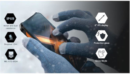 Hammer Energy X2 5G Dual SIM (8/256GB) Ανθεκτικό Smartphone Μαύρο-Πορτοκαλί - Image 2