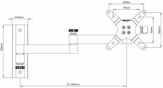 Techly ICA-LCD 104 Βάση Τηλεόρασης Τοίχου με Βραχίονα έως 30" και 15kg - Image 4