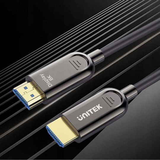 Unitek HDMI 2.1 Cable HDMI male - HDMI male 80m Μαύρο - Image 3